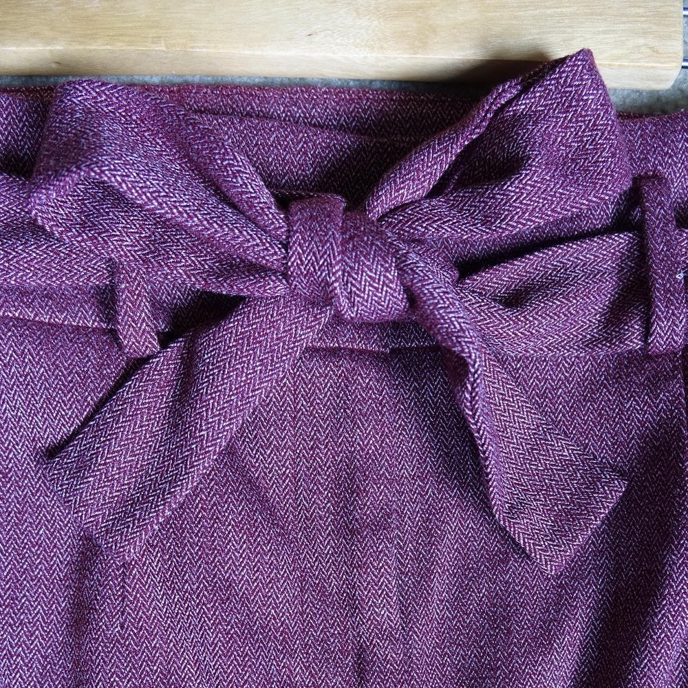 Maroon Skirt with Tie - LOFT Outlet Size 4